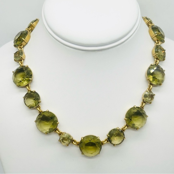 J. Crew Light Green Faceted Jewels Necklace - Picture 1 of 3